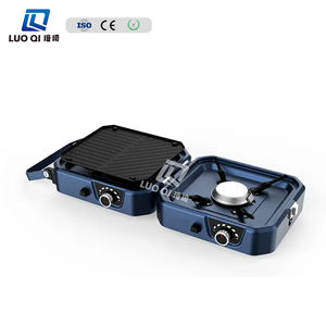 Réchaud à <span class=keywords><strong>gaz</strong></span> portable pliable coupe-vent à deux brûleurs en fonte, <span class=keywords><strong>four</strong></span> extérieur <span class=keywords><strong>mini</strong></span> pour rôtir les steaks, plaque de cuisson de classe A – Vente chaude - Product Image 5