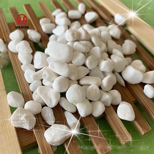 Piedra De Guijarro blanca como la nieve decorativa natural Pequeña Piedra Blanca para jardín - Product Image 6