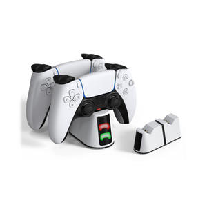 Pour <span class=keywords><strong>PS</strong></span> <span class=keywords><strong>5</strong></span> PRO <span class=keywords><strong>Sony</strong></span> Plays Tation <span class=keywords><strong>5</strong></span> /Slim double poignée affichage LED sans fil charge rapide Base accessoires de jeu - Product Image 1