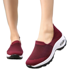 Sneakers chaussettes matelassées pour femmes, antidérapantes, pour le travail et la course, avec soutien de la voûte plantaire, pour l'été et l'automne - Product Image 1