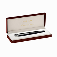 Boîte cadeau de luxe pour stylo en papier avec estampage doré, matériaux recyclés, revêtement UV et pelliculage mat