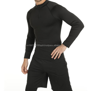 Camiseta Deportiva Unisex de Manga Larga con Estampado, Secado Rápido, Media Cremallera, Transpirable, Anti-UV, 100% Poliéster, para Fitness y Running - Product Image 5