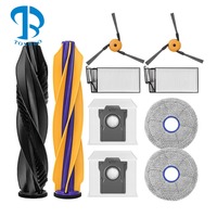 Kit de pièces détachées pour robot aspirateur Dreame X60 Max Ultra Complete X60 Ultra X60 Master : filtre, brosse principale, brosse latérale, chiffon de nettoyage, sac à poussière