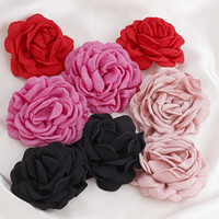 Aretes de Botón con Flores Grandes de Tela Esponjosa para Mujer, Pendientes Grandes Exagerados de Moda para Dama, Accesorios de Joyería y Regalos para Ella