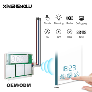 Dc12v/24V mờ CCT Bộ nhớ thời gian và hiển thị nhiệt độ Ba nút cảm ứng cảm biến chuyển đổi cho gương - Product Image 2