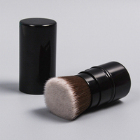 Dongmei Vente en gros Pinceau Kabuki Cosmétiques Marque privée Pinceau de maquillage en métal plat rétractable pour le visage Pinceaux à poudre Blush