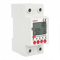 Disjoncteur intelligent WiFi Tuya 2P 63A, matériau PA66, protection contre les surtensions/sous-tensions, compteur intelligent, contrôle mobile