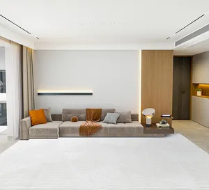 客厅地毯卧室地毯简单纯色条纹地毯