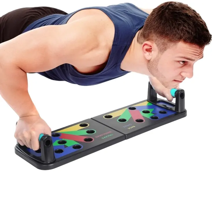 GYM Push Up Board Fitness Training System 14 In 1 Functions With Logo Customizable Push Up Board Set