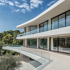 Balaustre di lusso & corrimano Villa <span class=keywords><strong>balcone</strong></span> Glasgelander Parapetto in vetrino <span class=keywords><strong>balcone</strong></span> ringhiera in alluminio U Channel ringhiere - Product Image 3