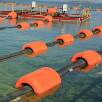 Barrière durable de flotteurs de tuyau de dragage résistants aux chocs de bouée carrée de HDPE pour des travaux d'eau de canalisation de canal comportant la partie de piston