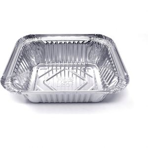 Rectangle Square Disposable Aluminum Foil Baking Pan Takeout Food Container Food Grade Plastic Lid Custom Size <b>Kitchen</b> Use - Product Image 3