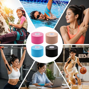 Bande de kinésiologie athlétique imperméable pour le soutien musculaire, bande adhésive <span class=keywords><strong>Kinesio</strong></span> Sport pour les athlètes, 5 cm x 5 m - Product Image 6