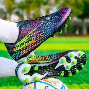 <span class=keywords><strong>Scarpe</strong></span> <span class=keywords><strong>da</strong></span> Calcio e Futsal Unisex con Tomaia in <span class=keywords><strong>Pelle</strong></span> PU, Suola in Gomma, Modello Alto con Lacci per Primavera, Estate e Inverno - Product Image 2