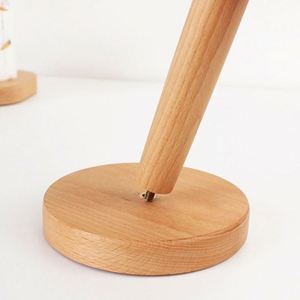 Wooden <b>Paper</b> Towel Holder Freestanding Beech Wood <b>Kitchen</b> Roll Stand - Product Image 4