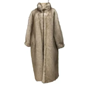 Nouveau Manteau Long en Polaire pour Femme, Hiver Chaud, Amincissant, Doublure à Carreaux, Article de Mode en Gros, Design Texturé, Recommandation - Product Image 3