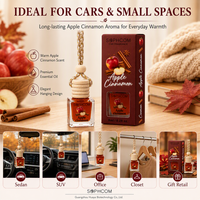 Diffuseur d'huiles essentielles pour voiture, flacon en verre de 8 ml avec bouchon en bois, à suspendre au rétroviseur, cadeau de luxe