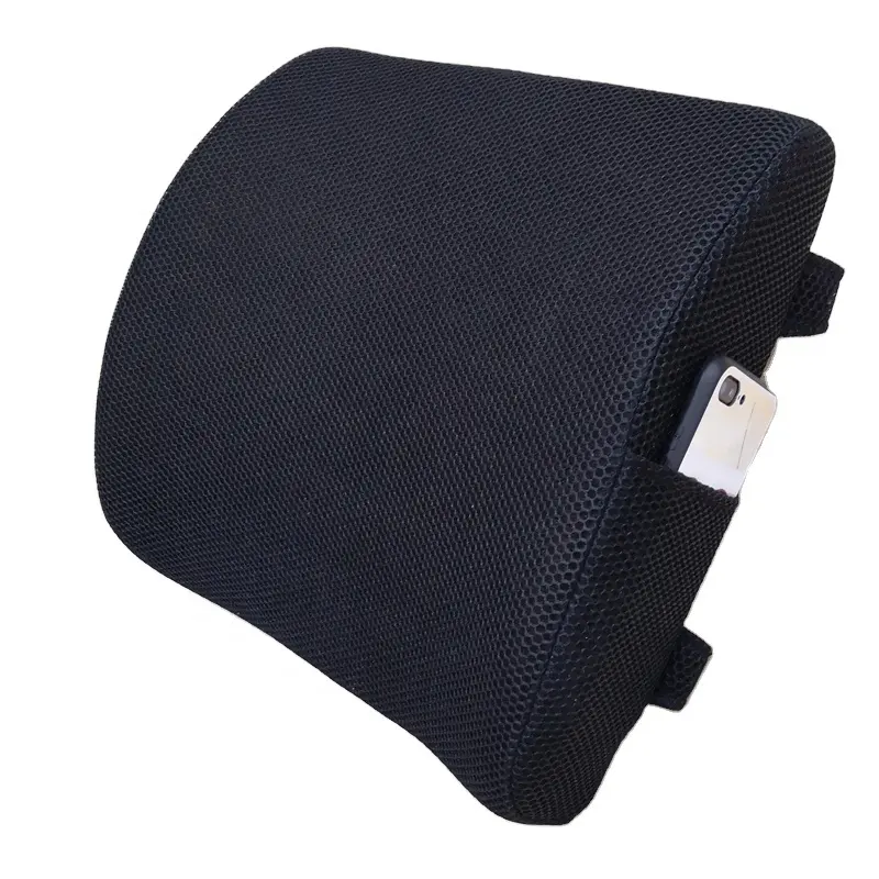 Customized washable zipped outer Cover OEM/ODM Car Seat Chair Memory Foam Lumbar Cushion