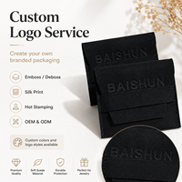 Pochette à bijoux en microfibre suédée légère avec rabat, personnalisable avec logo OEM ODM, directement de l'usine, pour bagues, boucles d'oreilles, emballage cadeau