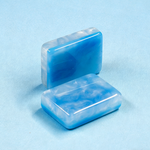 Ensemble de Mahjong de Luxe Bleu Océan, Tuiles Américaines en Résine Gravée, Thème Tropical <span class=keywords><strong>Plage</strong></span>, Pièces Esthétiques Côtières - Product Image 2