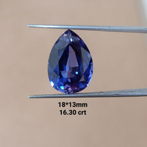 Zafiro Azul Cultivado en Laboratorio, Forma de Pera, Gema Suelta de Calidad Premium para Joyería Fina, para la Elaboración de Joyas - Product Image 1