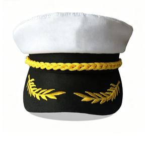 Nouveau Chapeau de Capitaine de Yacht pour Adulte, Casquette Marine Réglable, Chapeau d'Amarilleur Brodé 3D, Décoration de Fête - Product Image 5