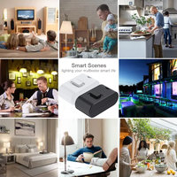 Interrupteur intelligent Wi-Fi cinétique et récepteur 1/2 voie, mini-interrupteur intelligent FOB 240V, module interrupteur Wi-Fi auto-alimenté
