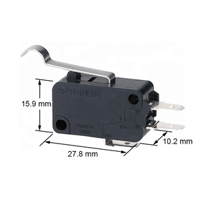 Micro-interrupteur RV-164-1C25 commutateur miniature de base avec levier à rouleau simulé 16/21/11 a SPDT/SPST - Product Image 2