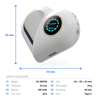 Appareil d'aide au sommeil portable, machine d'aide au sommeil de la taille d'une paume avec écran LED, 2 modes, 12 niveaux, Type-C