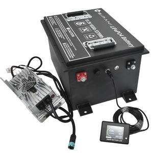 36V-72V 50-<span class=keywords><strong>300Ah</strong></span>角柱型LiFePO4リチウムイオンバッテリーパック（ソーラーRV、ゴルフカート用）8000サイクル、5年保証 - Product Image 1