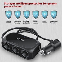 Chargeur de voiture USB 12V YXJH en gros avec lumières colorées pour allume-cigare - Adaptation universelle pour 1 à 3 voitures