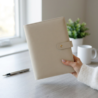 Protège-cahier A5 en cuir PU personnalisé avec boucle, étui pour agenda Saffiano personnalisé avec boucle pour stylo
