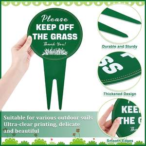 لافتة عشبية مزدوجة الوجه، لافتة خارجية مقاومة للماء للساحات، لوحة إعلانية بسيطة عامة للحدائق والمجتمعات - Product Image 2