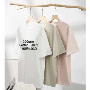 T-shirts en coton 100% de haute qualité 300 g/m², prix d'usine, fabricant, impression de logo personnalisé, t-shirt uni unisexe pour femmes et hommes - Product Image 1