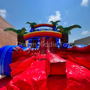Toboggan aquatique gonflable commercial, thème dauphin, château gonflable en PVC, trampoline, château sauteur, toboggan gonflable pour <span class=keywords><strong>location</strong></span> événementielle - Product Image 4