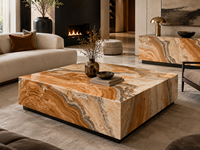 Dalles translucides en onyx jade paon pour murs rétroéclairés, dessus de table décoratifs, tables d'appoint, dessus de meuble-lavabo et revêtements intérieurs