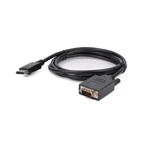 Taiwan made Factory Sale Shield Cable DP12V-6FT Displayport to VGA Adapter Cable