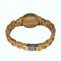 Montre en bois d'olivier de luxe avec logo personnalisé pour femmes, vente en gros