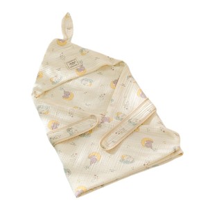 Manta Envolvente para Bebé Jianmu de Cuatro Capas de Gasa de Algodón, 90x90cm, con Capucha, para Recién Nacidos, Primavera/Otoño - Product Image 5