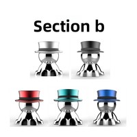 Support de téléphone magnétique rotatif et réglable en alliage d'aluminium pour tableau de bord de voiture, avec logo personnalisé OEM/ODM, idéal pour la navigation, cadeau créatif (figurine)