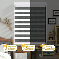 Pas de perçage jour et nuit stores zébrés stores sans fil volet de fenêtre Double couche décoration de bureau à domicile taille personnalisée
