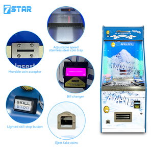 เครื่องเล่นเกม Avalanche Coin Pusher คุณภาพสูง กระจกนิรภัย 6 มม. พร้อมเครื่องรับเงินในตัว ปรับแต่งถาดใส่เหรียญ ความเร็ว และเสียง<span class=keywords><strong>เพลง</strong></span>ได้ - Product Image 1