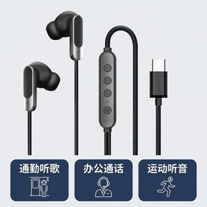 Auriculares Intrauditivos con Cable Tipo C con Cancelación Activa de Ruido para Teléfonos Apple y Android - Product Image 4