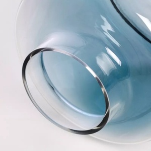 Vase en verre sodocalcique translucide, style européen, dégradé bleu-vert, forme droite, modèle CVH941, <span class=keywords><strong>pour</strong></span> décoration florale <span class=keywords><strong>de</strong></span> pièce. - Product Image 6