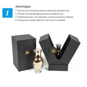 Boîte cadeau à double porte en forme de V personnalisée Crown Win pour parfum, emballage en carton recyclé avec lamination brillante mate - Product Image 5