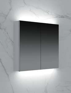 Armoire de salle de bain murale en aluminium <span class=keywords><strong>MEBO</strong></span> au design moderne avec miroir intégré - Product Image 4