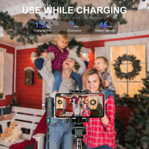 3-in-1 ワイヤレスマイク iPhone/USB-C対応 ノイズキャンセリング搭載 ラベリアマイク ミニマイク - Product Image 3