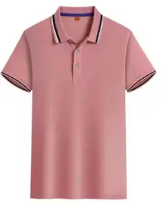 High Quality Fashionable Soft Thin Polo Lapel Short Sleeves T-shirt For Men