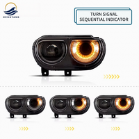 Vente en gros de nouveaux phares LED 12V 2008-2014 SRT R/T, phare avant de voiture séquentiel pour Challenger, 6000 lumens