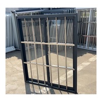 Marco de ventana corredera de aluminio de diseño moderno, ventanas corredizas de vidrio de doble acristalamiento con protección antirrobo para dormitorio escolar
